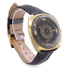 Vintage Ernest Borel Cocktail Kaleidoscope Gold Tone Automatic Men's Watch