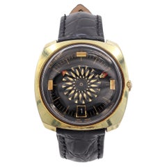 Vintage Ernest Borel Cocktail Kaleidoscope Gold Tone Automatic Men's Watch