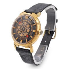 Vintage Ernest Borel Cocktail Kaleidoscope Mystery Dial Hand Wind Men's Watch