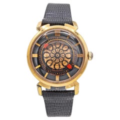 Vintage Ernest Borel Cocktail Kaleidoscope Mystery Dial Hand Wind Men's Watch