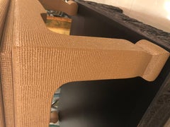 Vintage Ernest C. Masi Linen Raffia Wrapped Coffee Cocktail Table