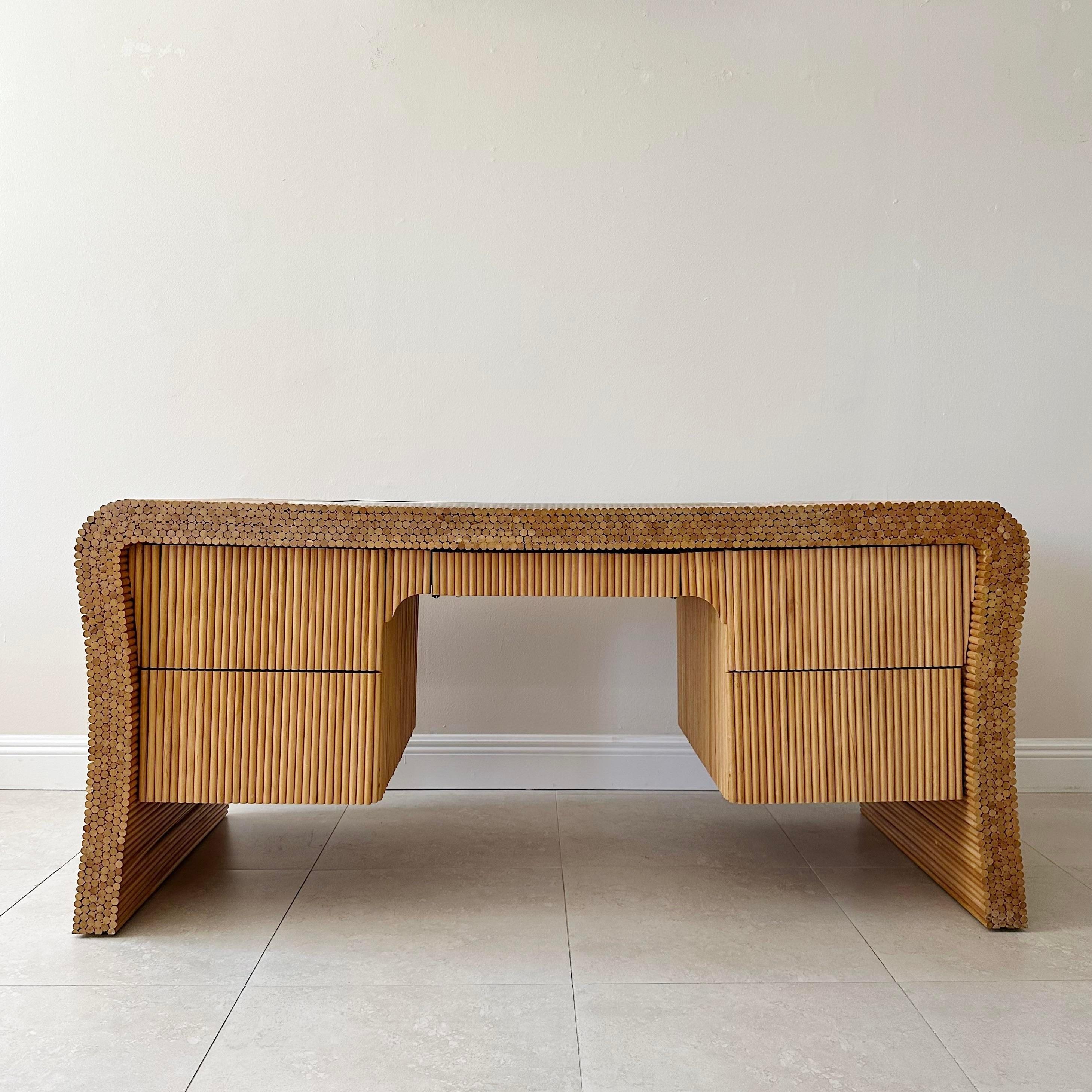 dowel console table