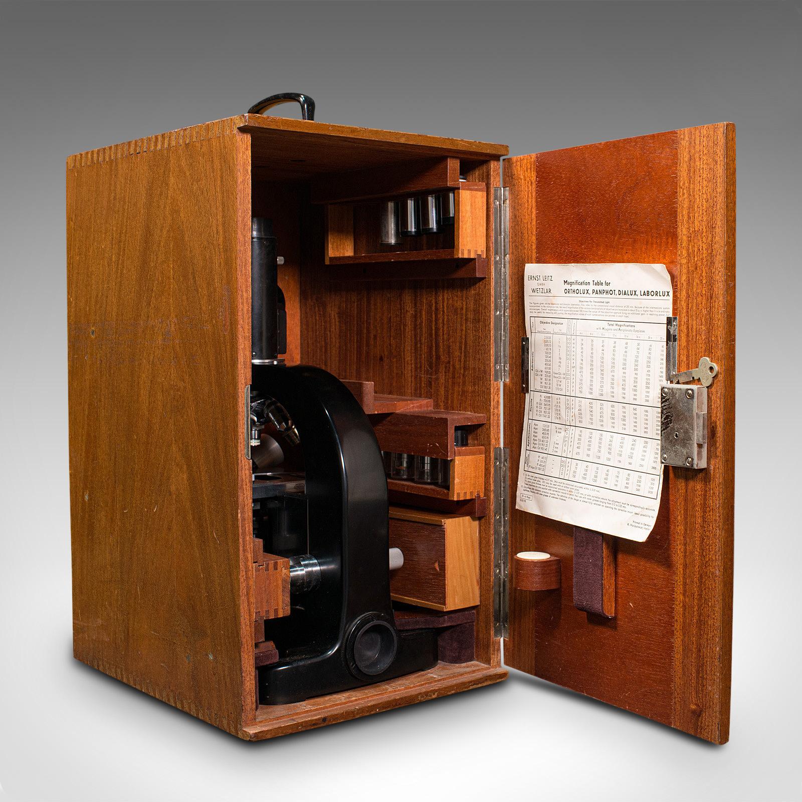 Vintage Ernst Leitz Microscope, German, Dialux, Scientific Instrument, C.1960 4