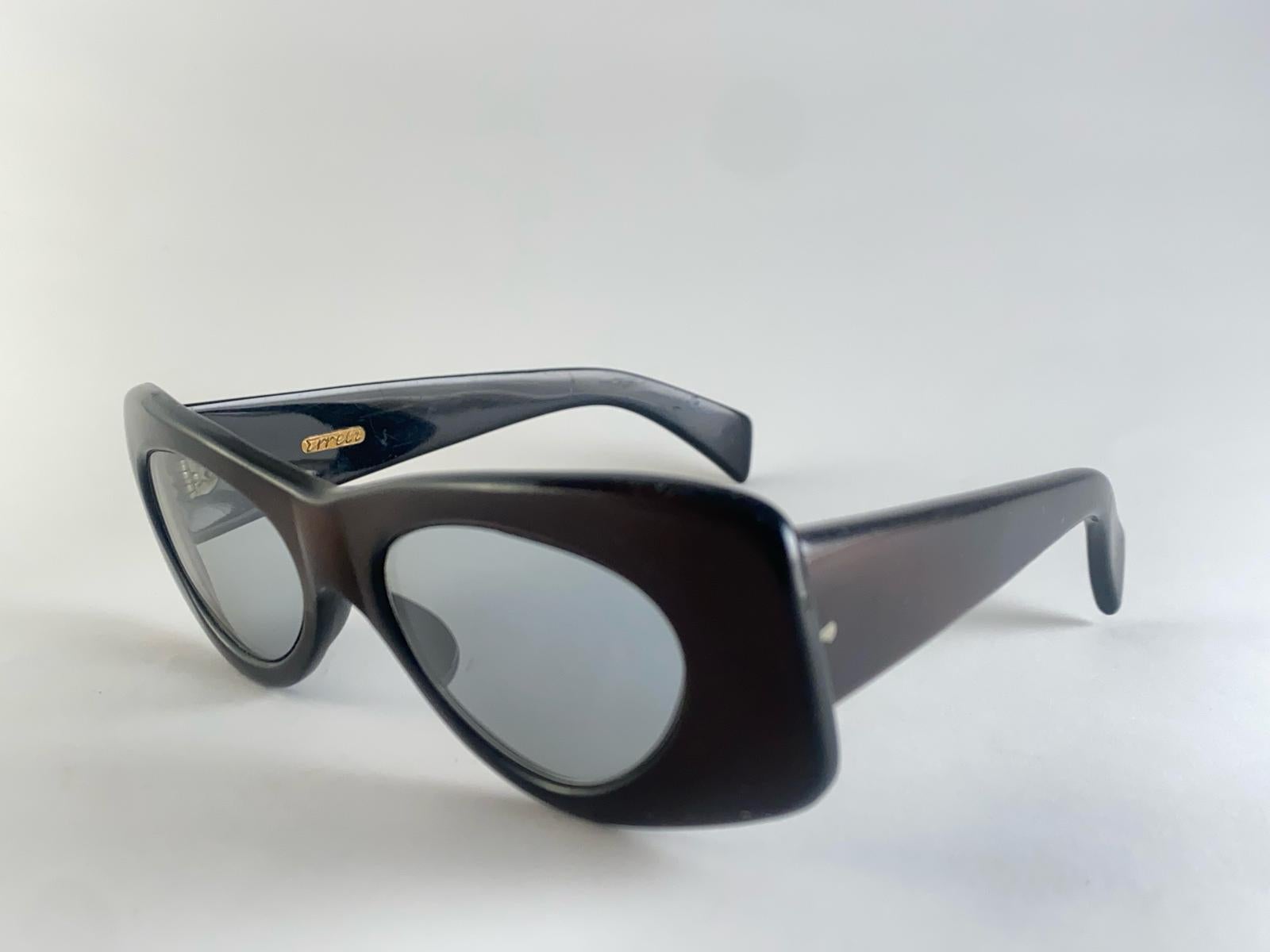 Women's or Men's Vintage Errebi Metallic Burgundy 1960's Mid Century Sunglasses Made In France For Sale