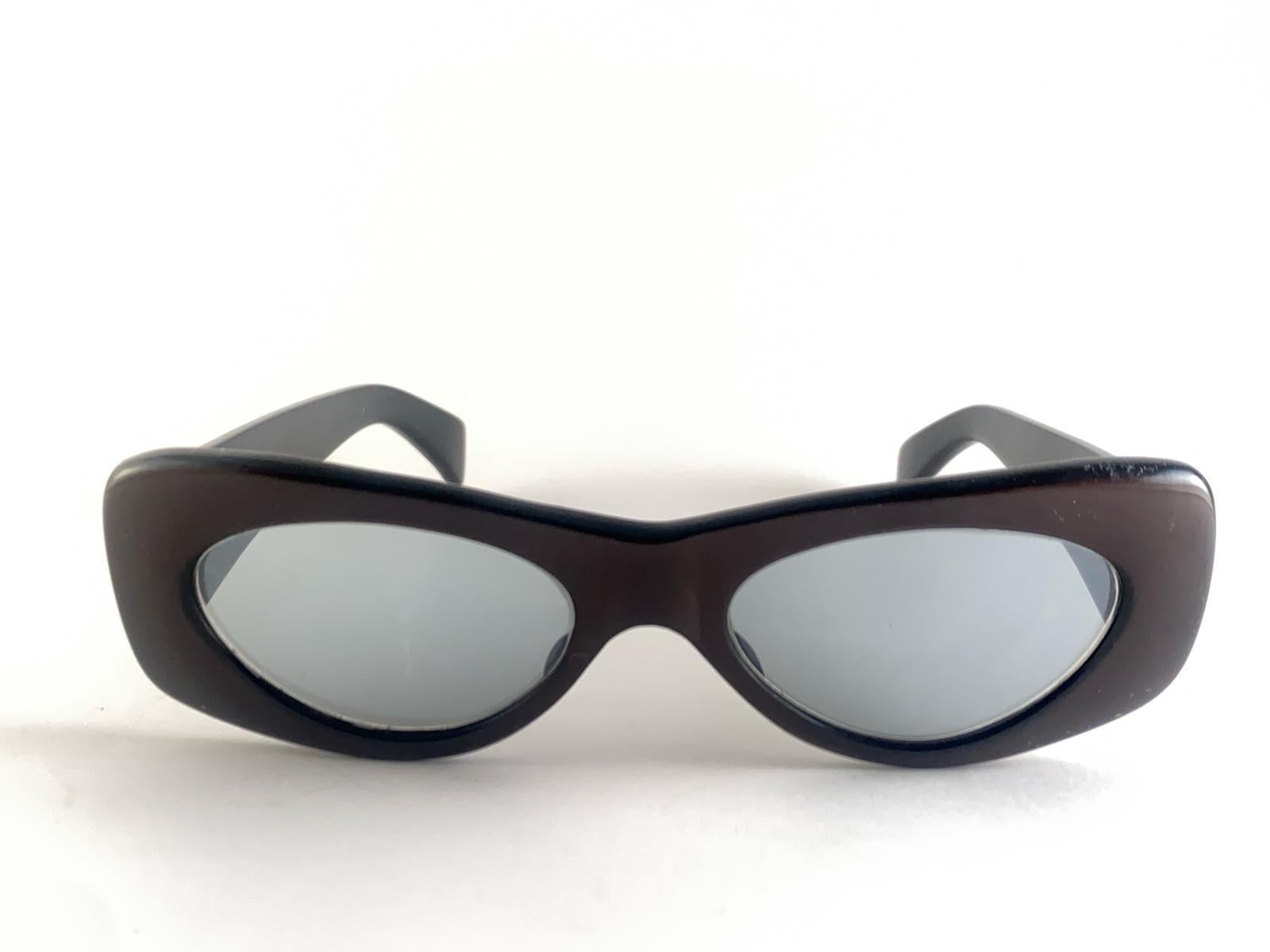 Vintage Errebi Metallic Burgundy 1960's Mid Century Sunglasses Made In France For Sale 1