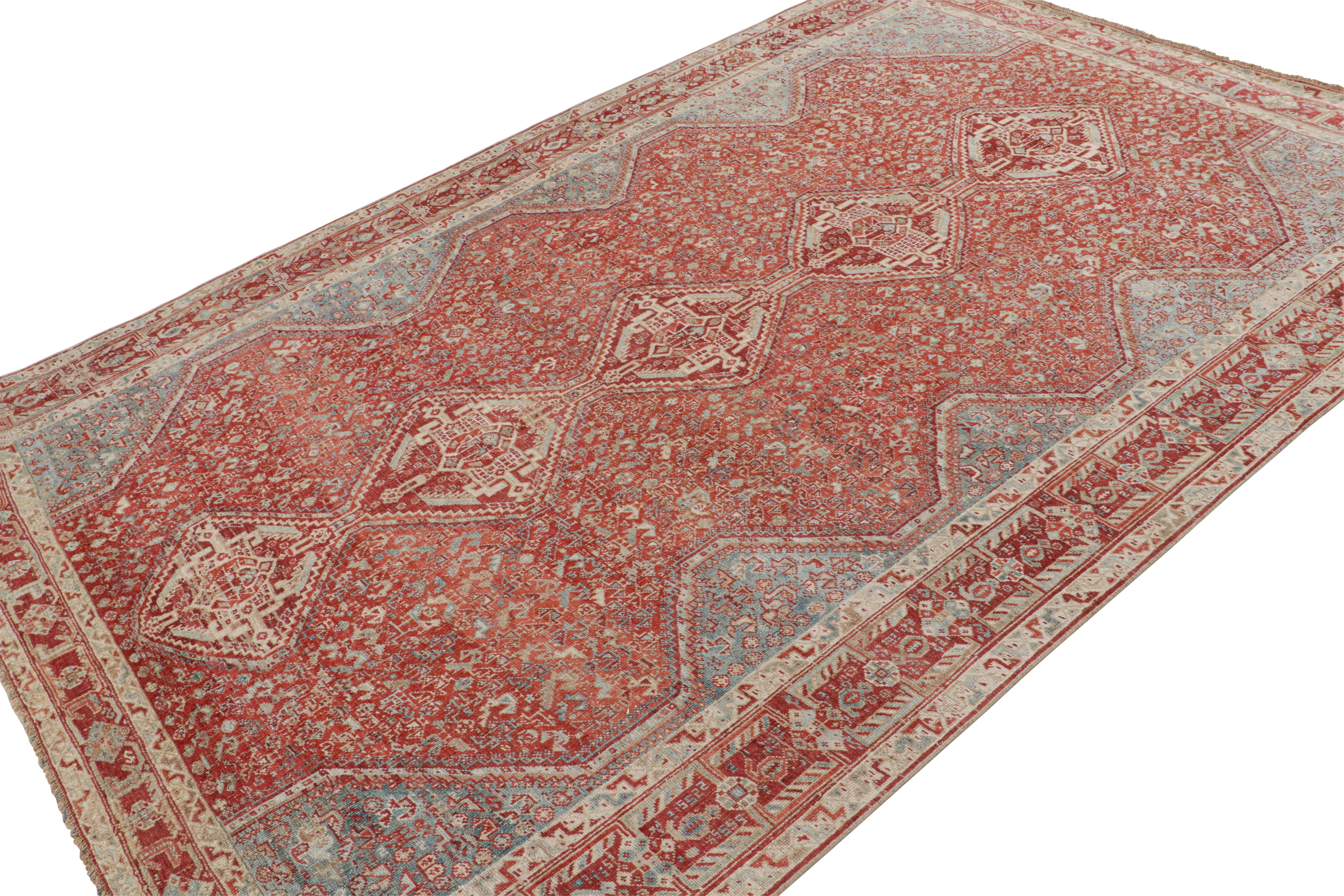 Alter Ersari-Teppich in Rot mit geometrischen Mustern von Rug & Kilim (Türkisch) im Angebot