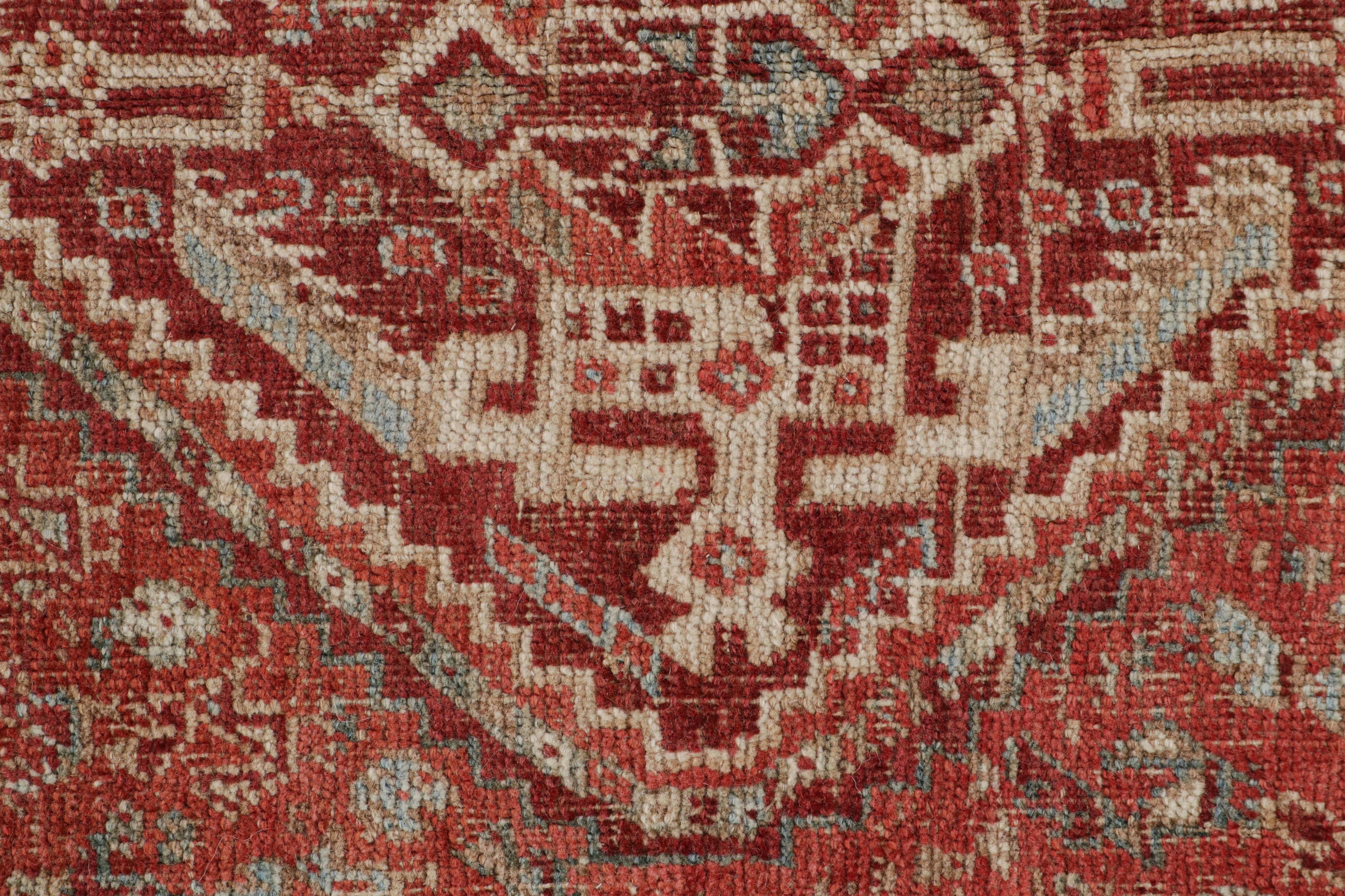 Vintage Ersari Rug in Red with Geometric Patterns from Rug & Kilim In Good Condition For Sale In Long Island City, NY