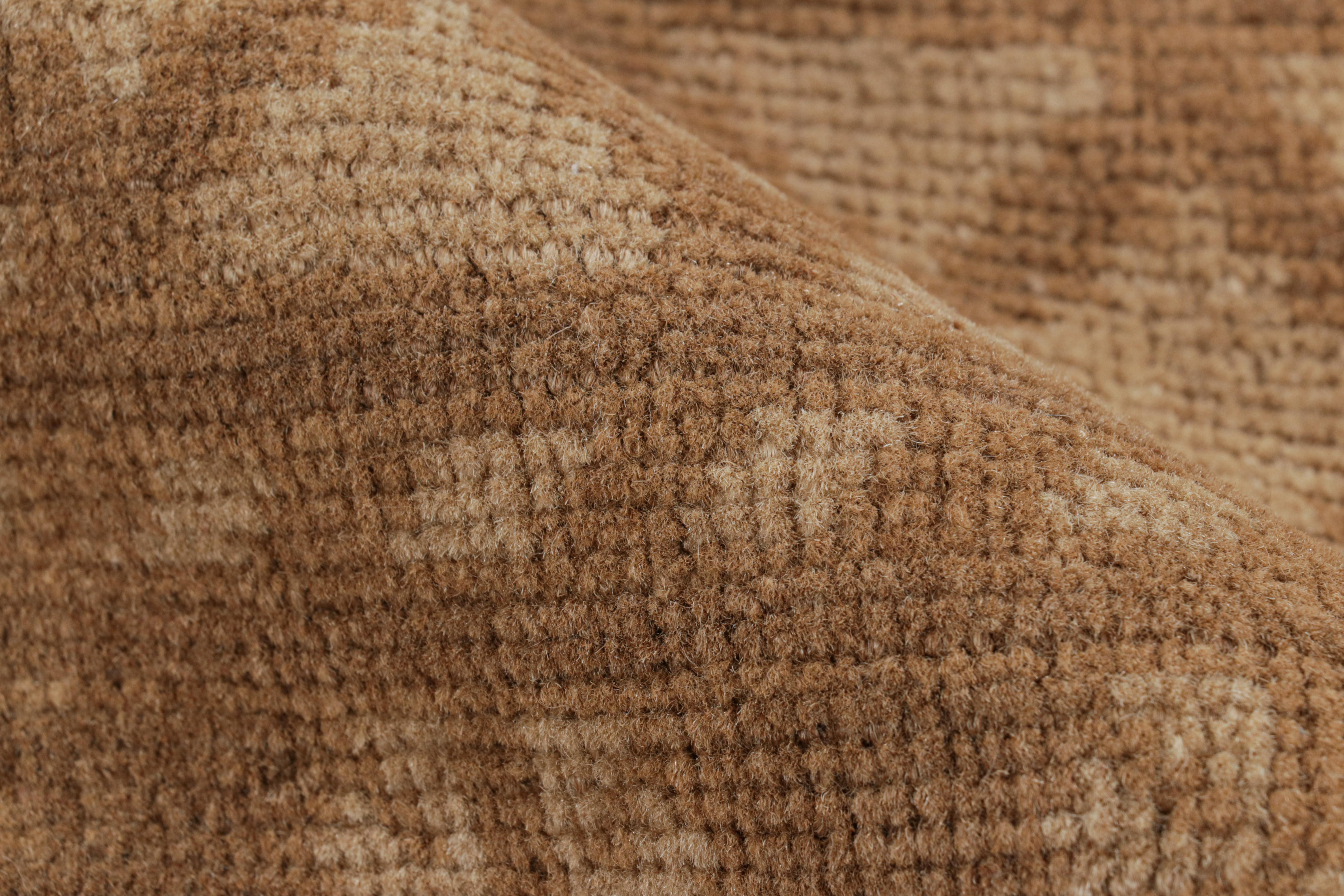Wool Vintage Ersari Rug with Beige-Brown Geometric Medallions, from Rug & Kilim For Sale