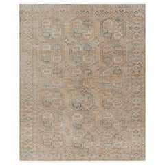 Alter Ersari-Teppich mit beige-braunen geometrischen Medaillons, von Rug & Kilim