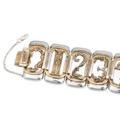 Vintage ERTÈ Vermeil “Numbers” Bracelet In Sterling Silver