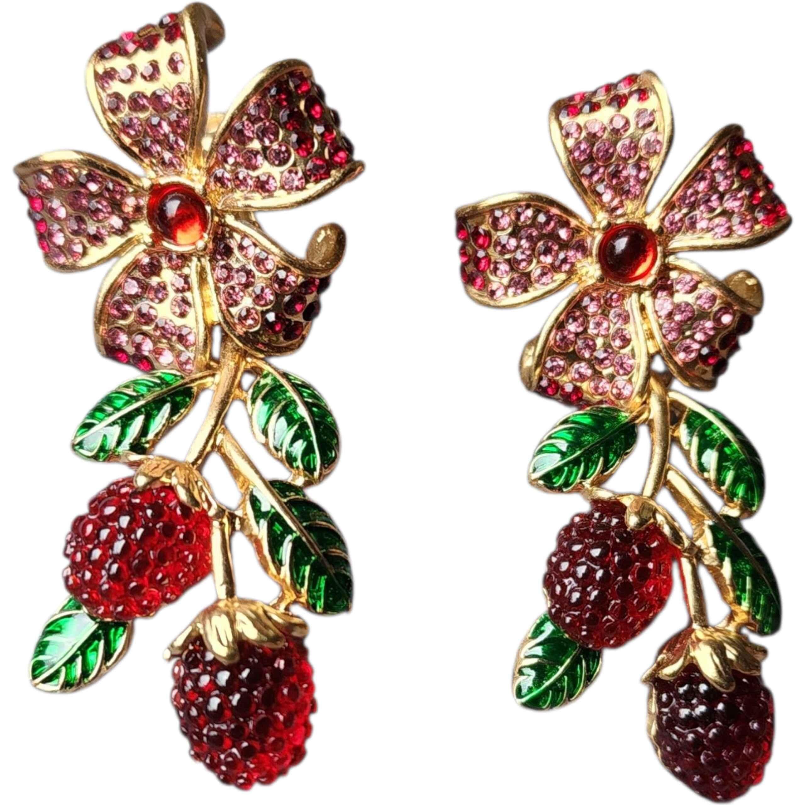 Vintage Erwin Pearl Pendientes de cristal esmaltado con clip Moderno en venta