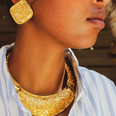 Erwin Parure collier et boucles d'oreilles vintage en perles, années 1980