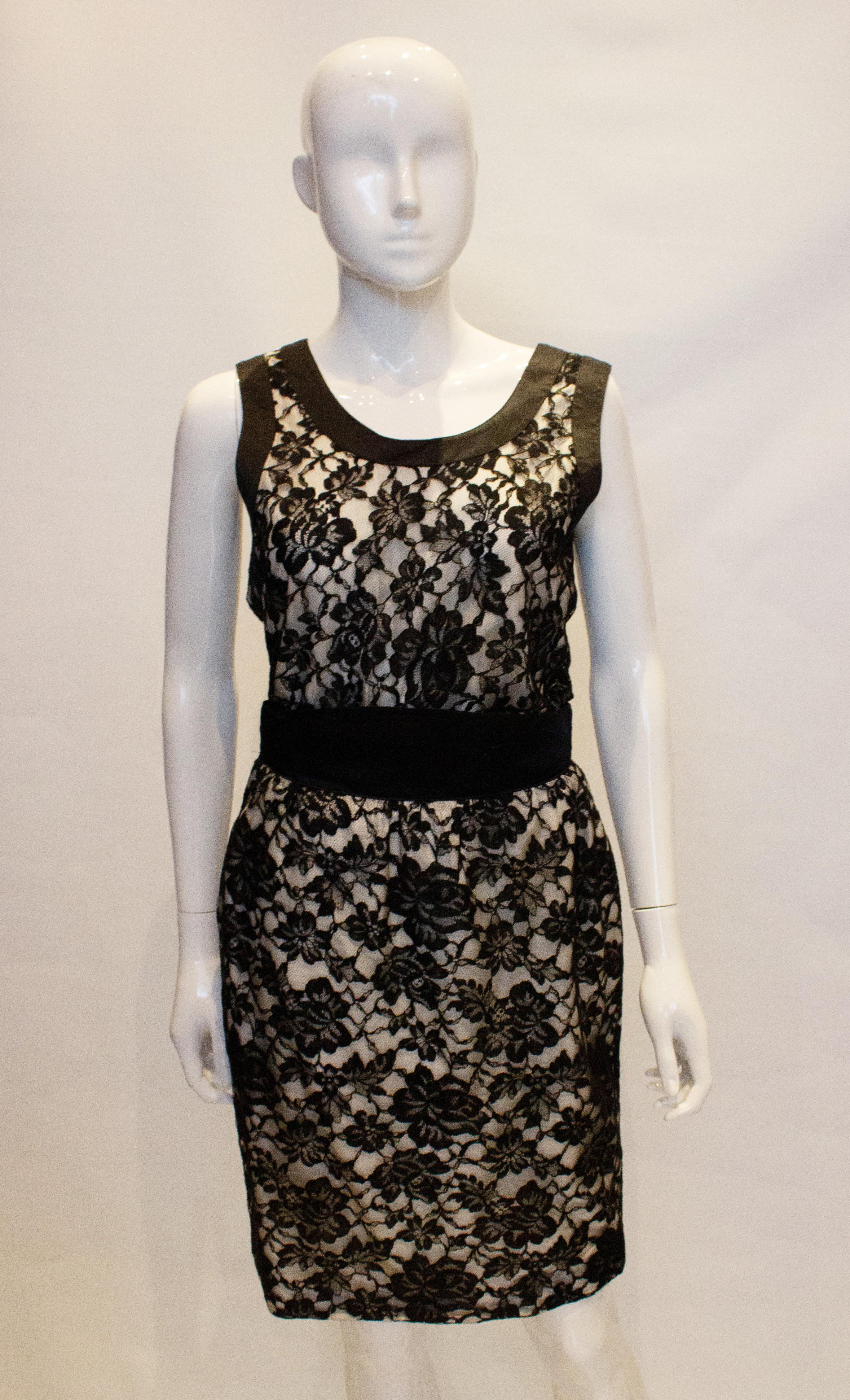 Vintage Escada Black Lace Skirt and Top In Good Condition For Sale In London, GB
