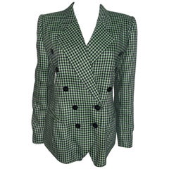 Vintage Escada Couture Wool checked Jacket