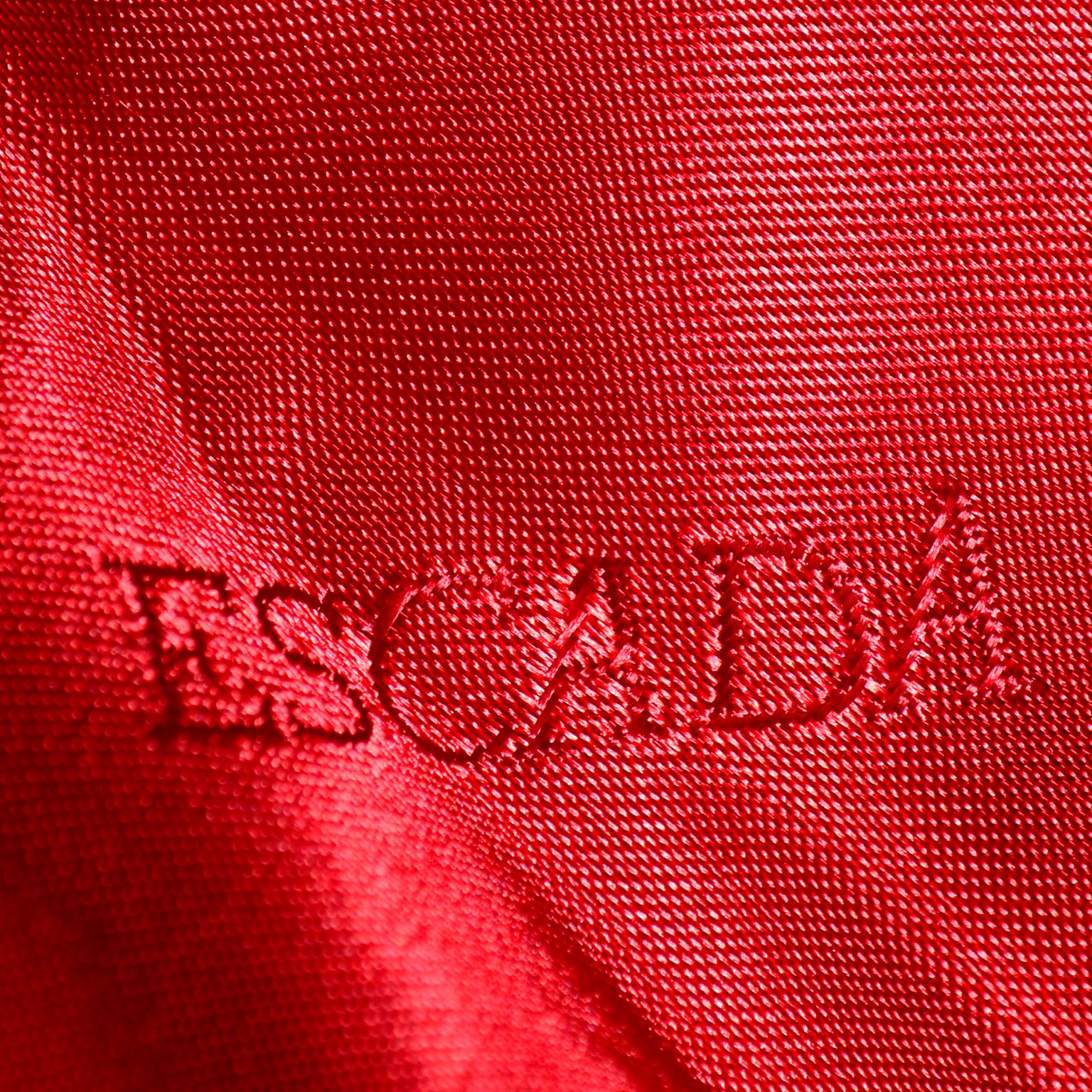 Vintage Escada Margaretha Ley Red Mohair Alpaca Wool Coat With Pockets In Excellent Condition For Sale In Portland, OR