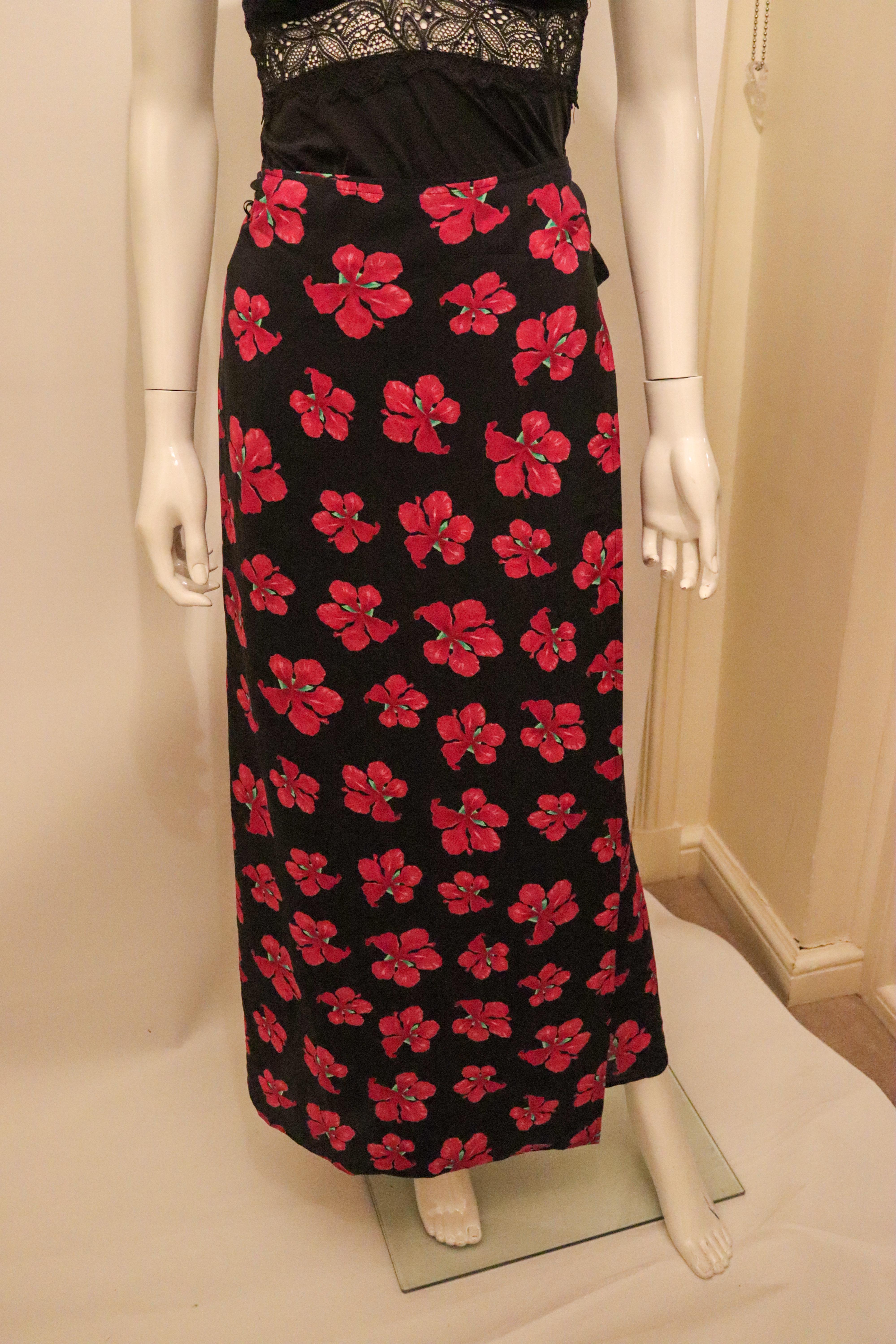 Women's or Men's Vintage Escada Margaretha Ley Silk Wrap Around skirt For Sale