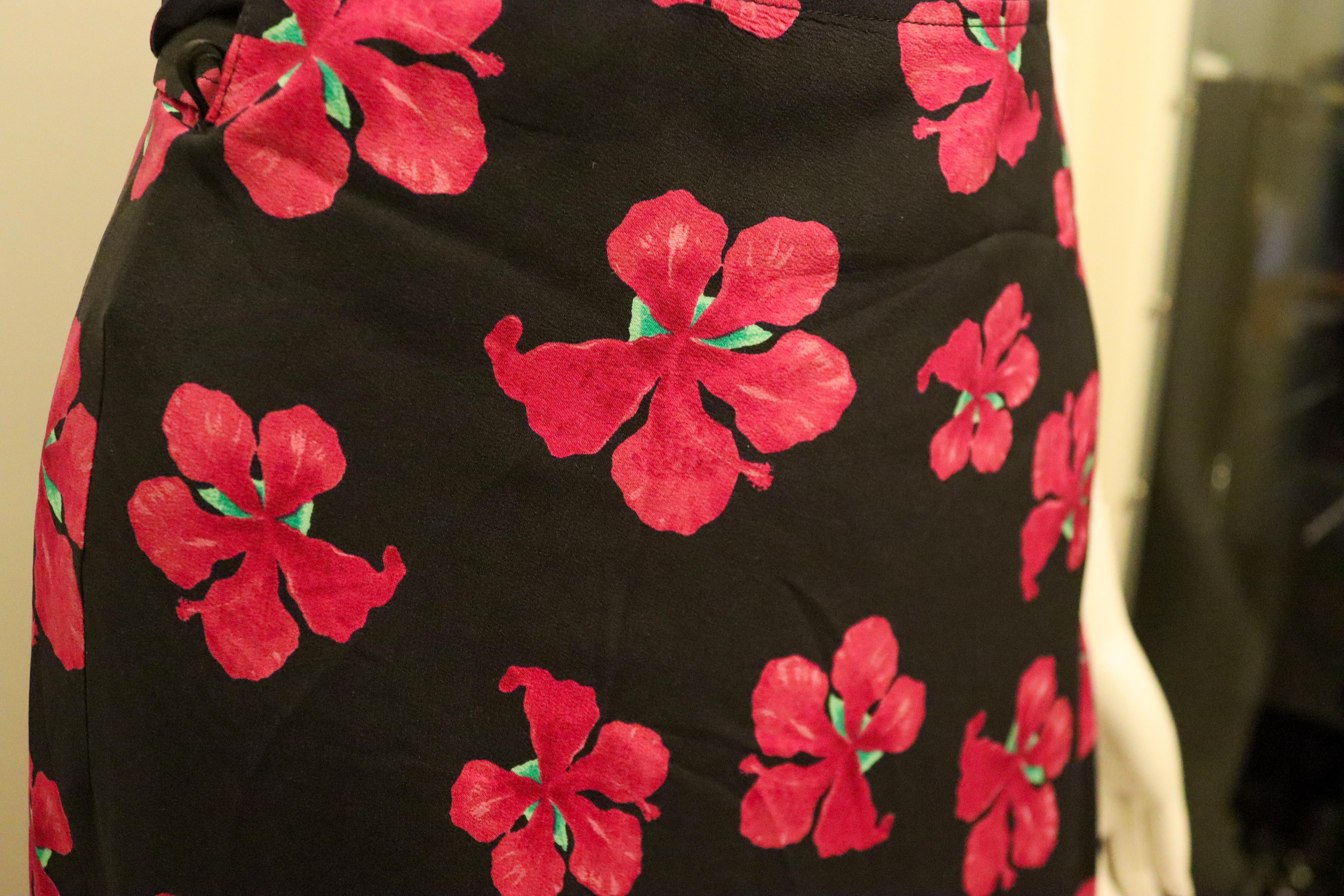 Vintage Escada Margaretha Ley Silk Wrap Around skirt For Sale 1