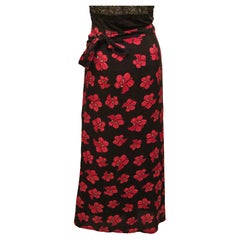 Falda vintage Escada Margaretha Ley de seda envolvente