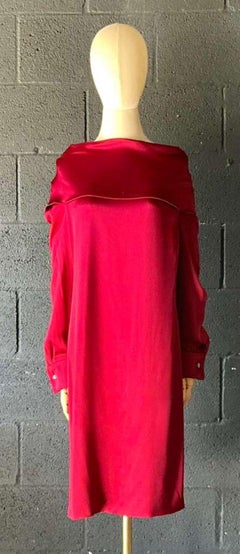 Vintage Escada Red Off the Shoulder Dress