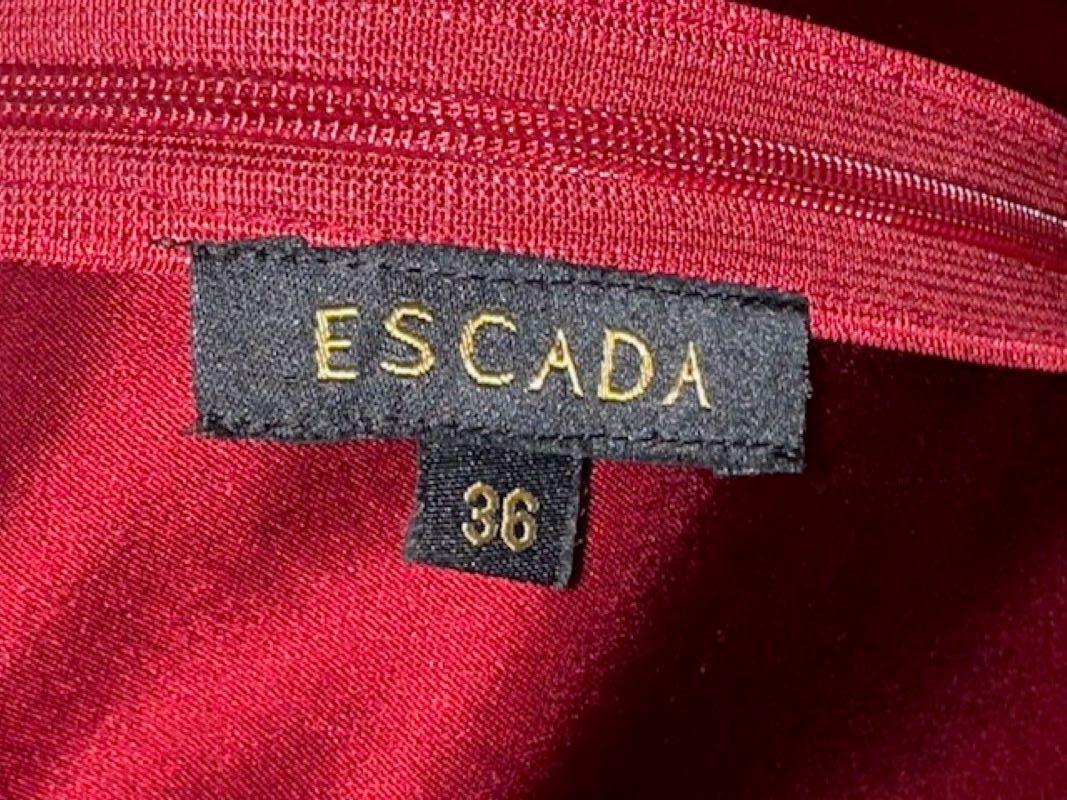 Women's or Men's Vintage Escada Red Off the Shoulder Dress For Sale
