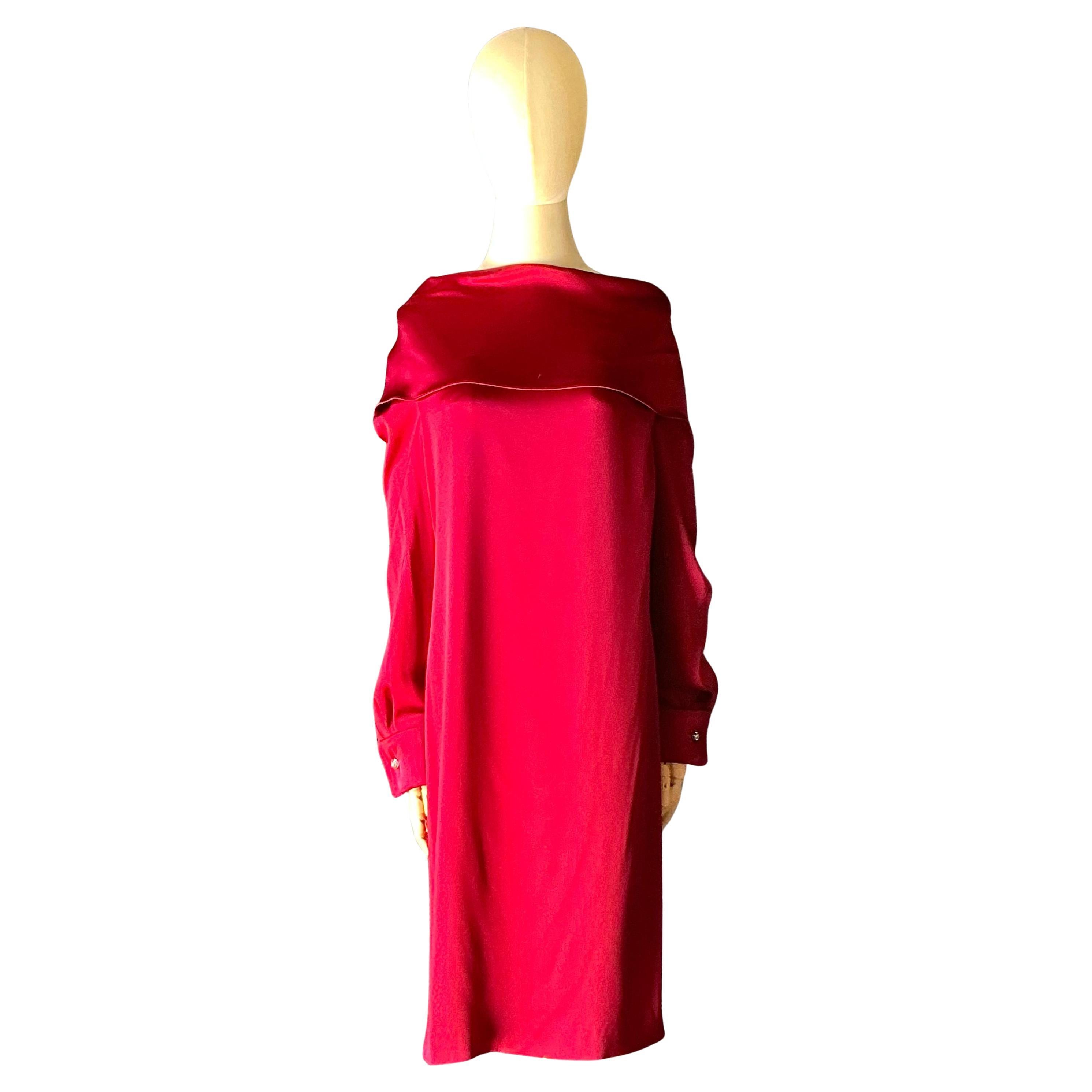 Vintage Escada Red Off the Shoulder Dress