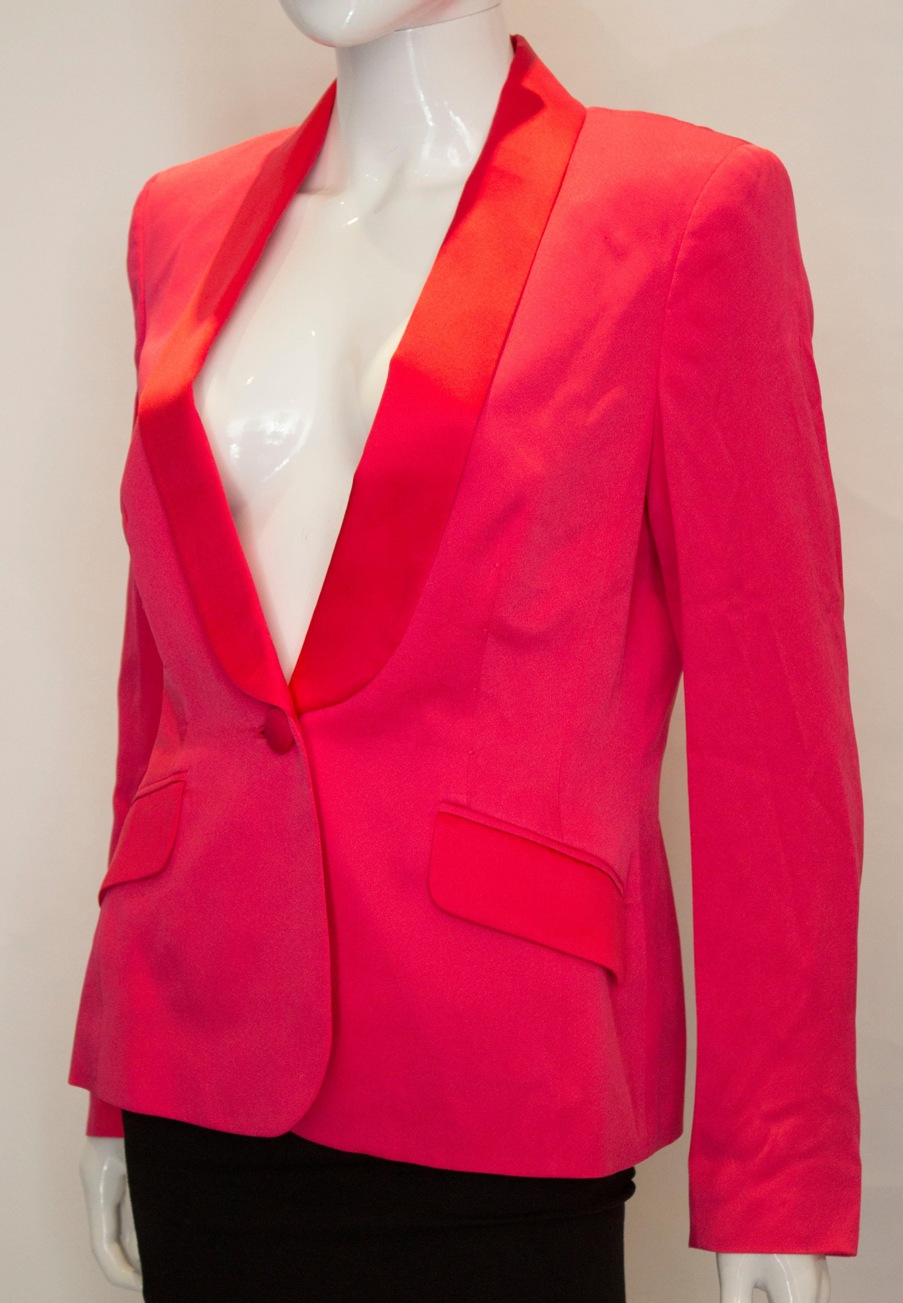 Red Vintage Escada Silk Jacket