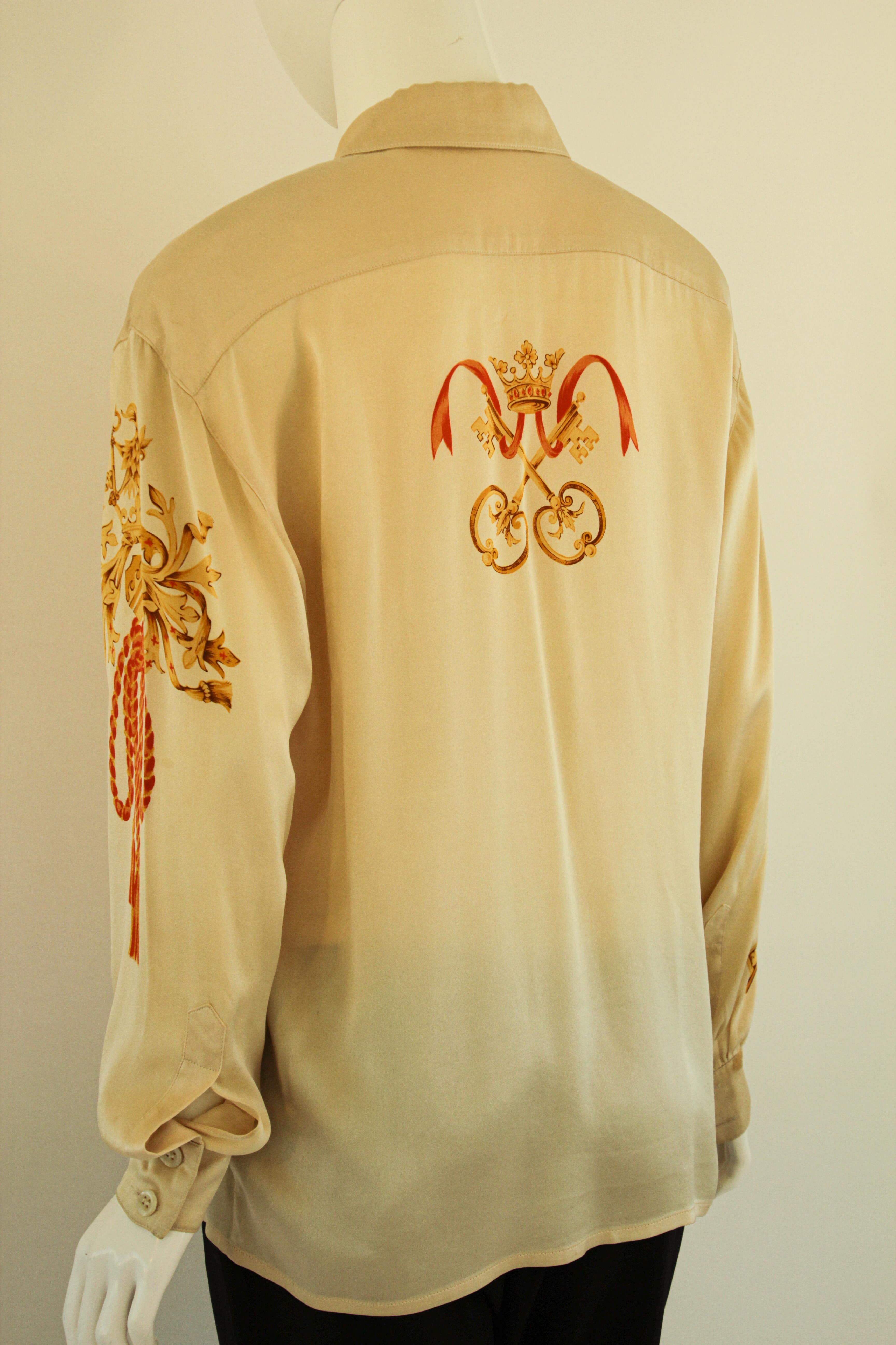 Vintage Escada Silk Shirt 1980's For Sale 8