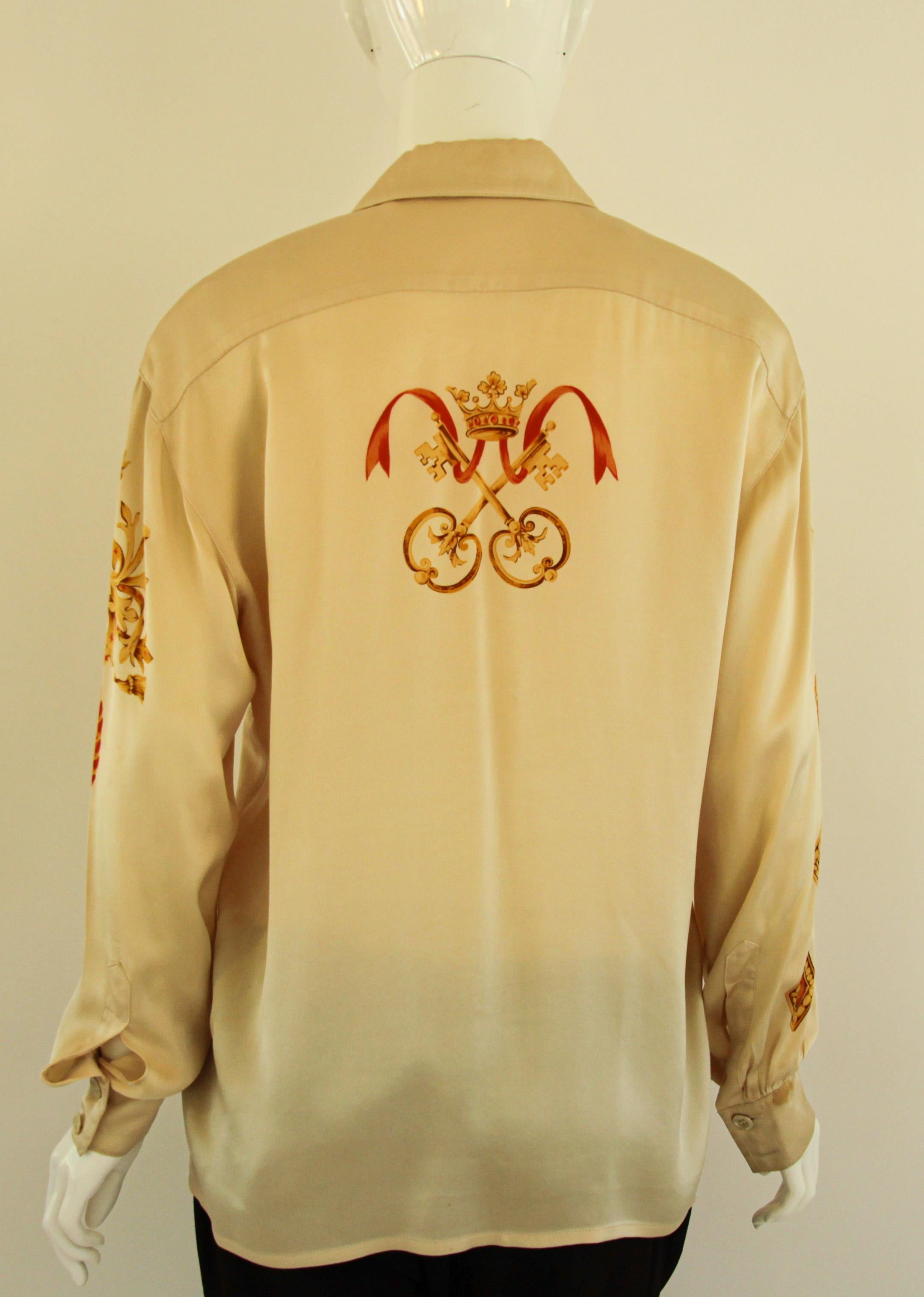 Vintage Escada Silk Shirt 1980's For Sale 11