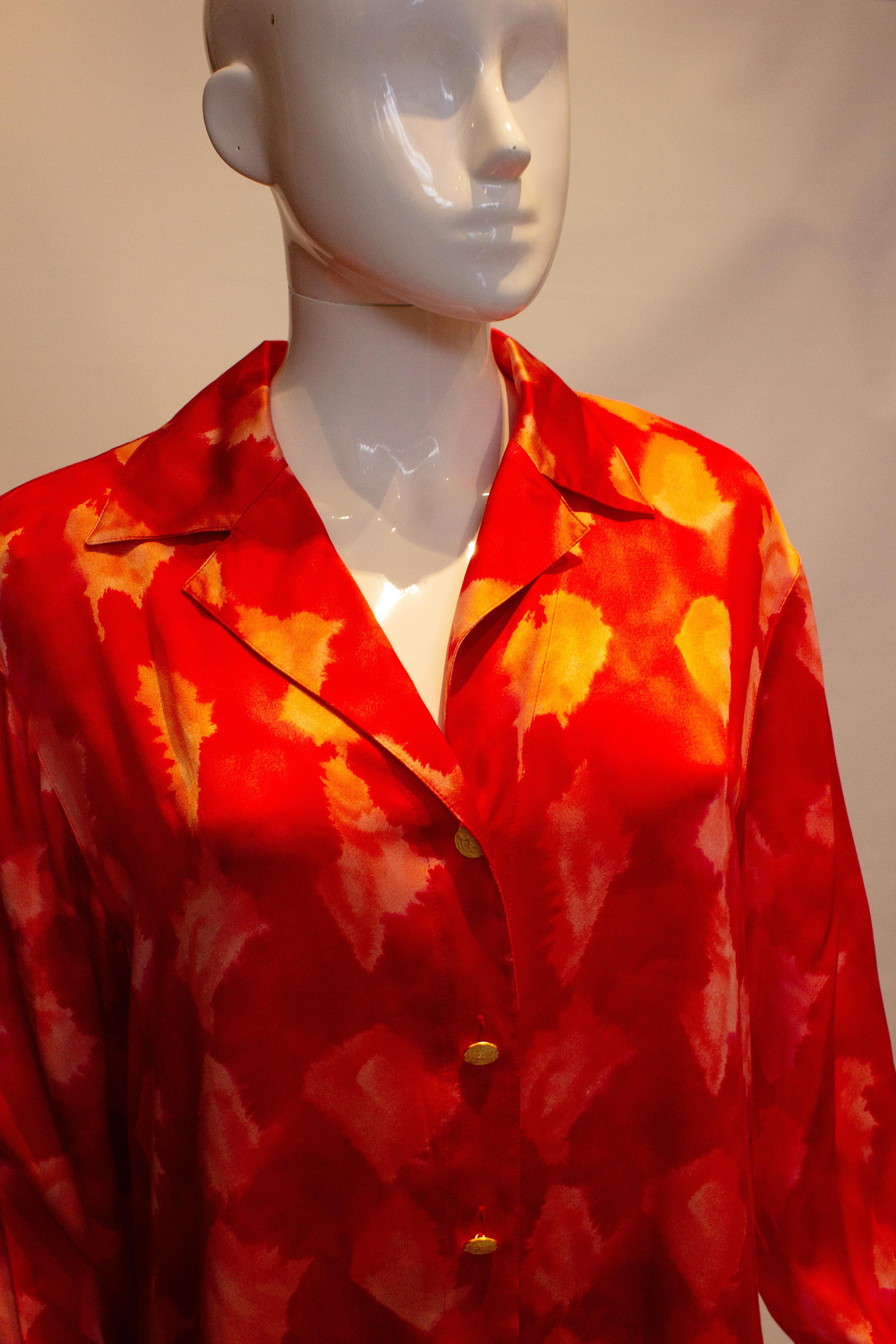 Women's Vintage Escada  Silk Shirt For Sale
