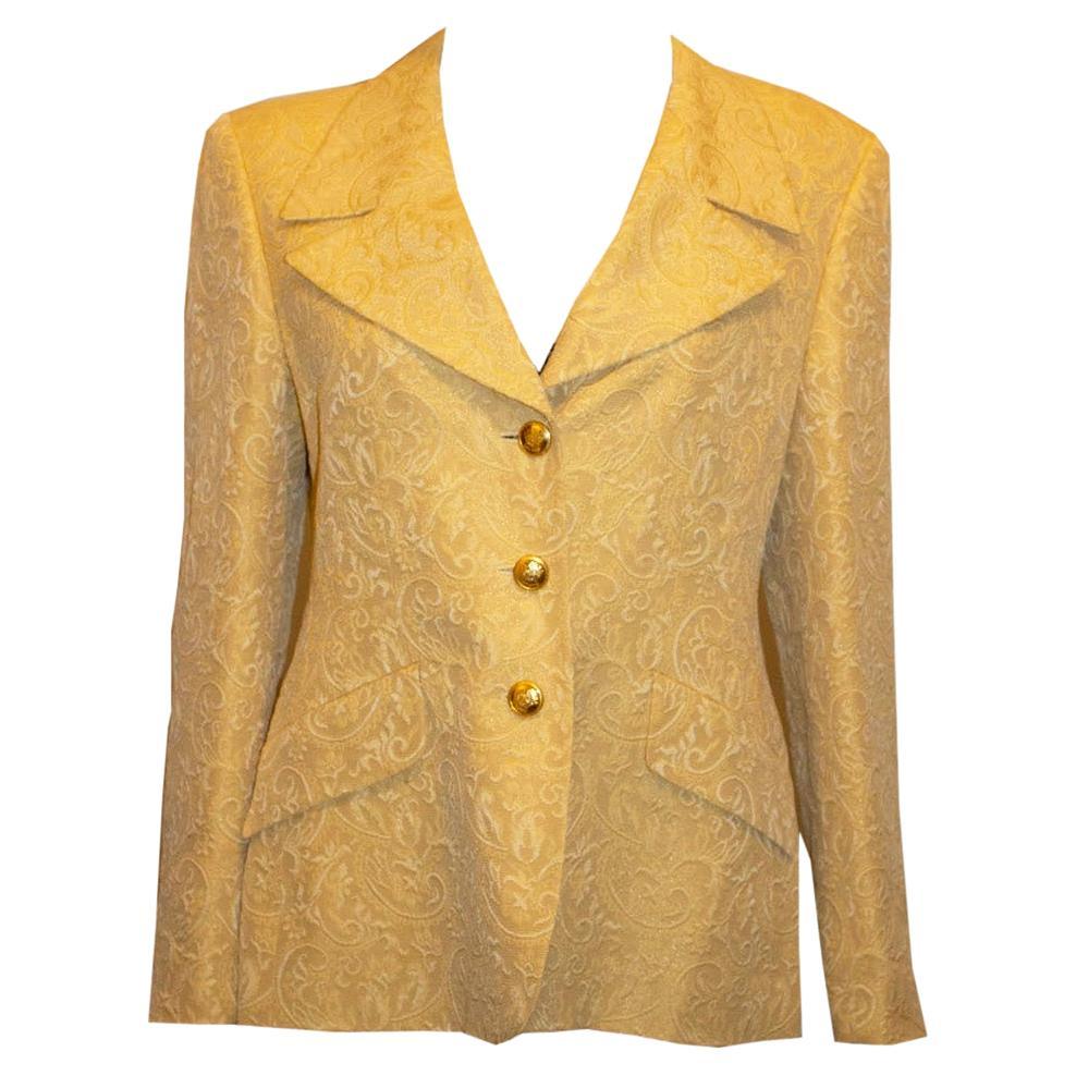Vintage Escada Silk /Wool Mix Jacket For Sale