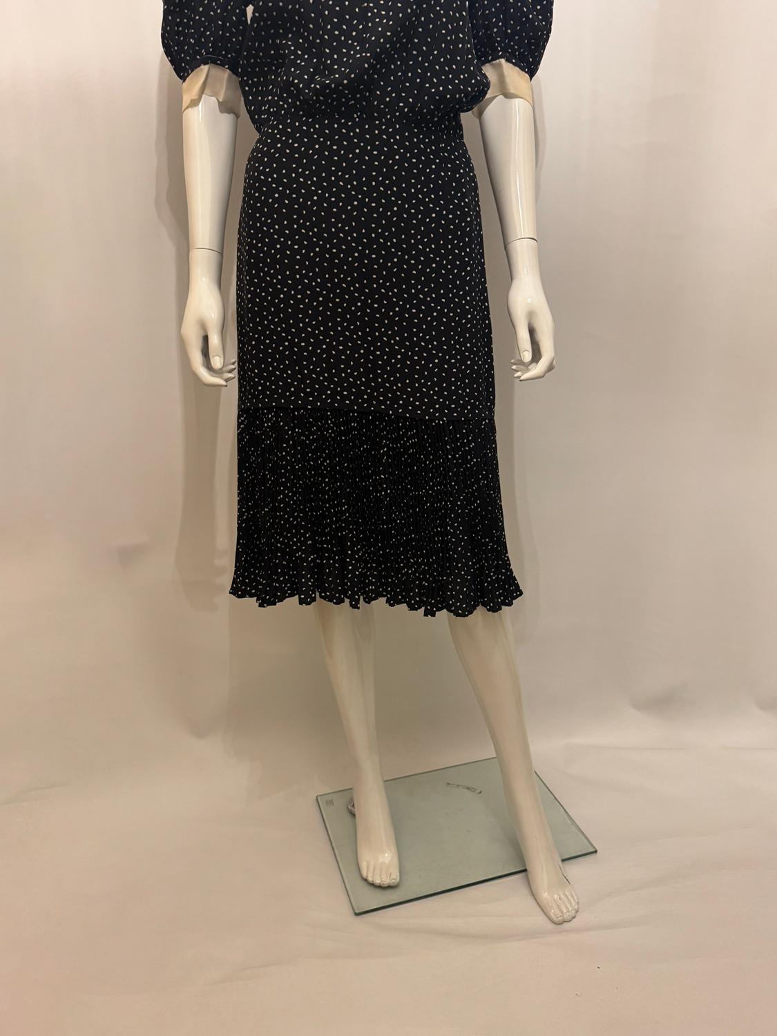 Vintage Escada - Robe en soie à pois en vente 4