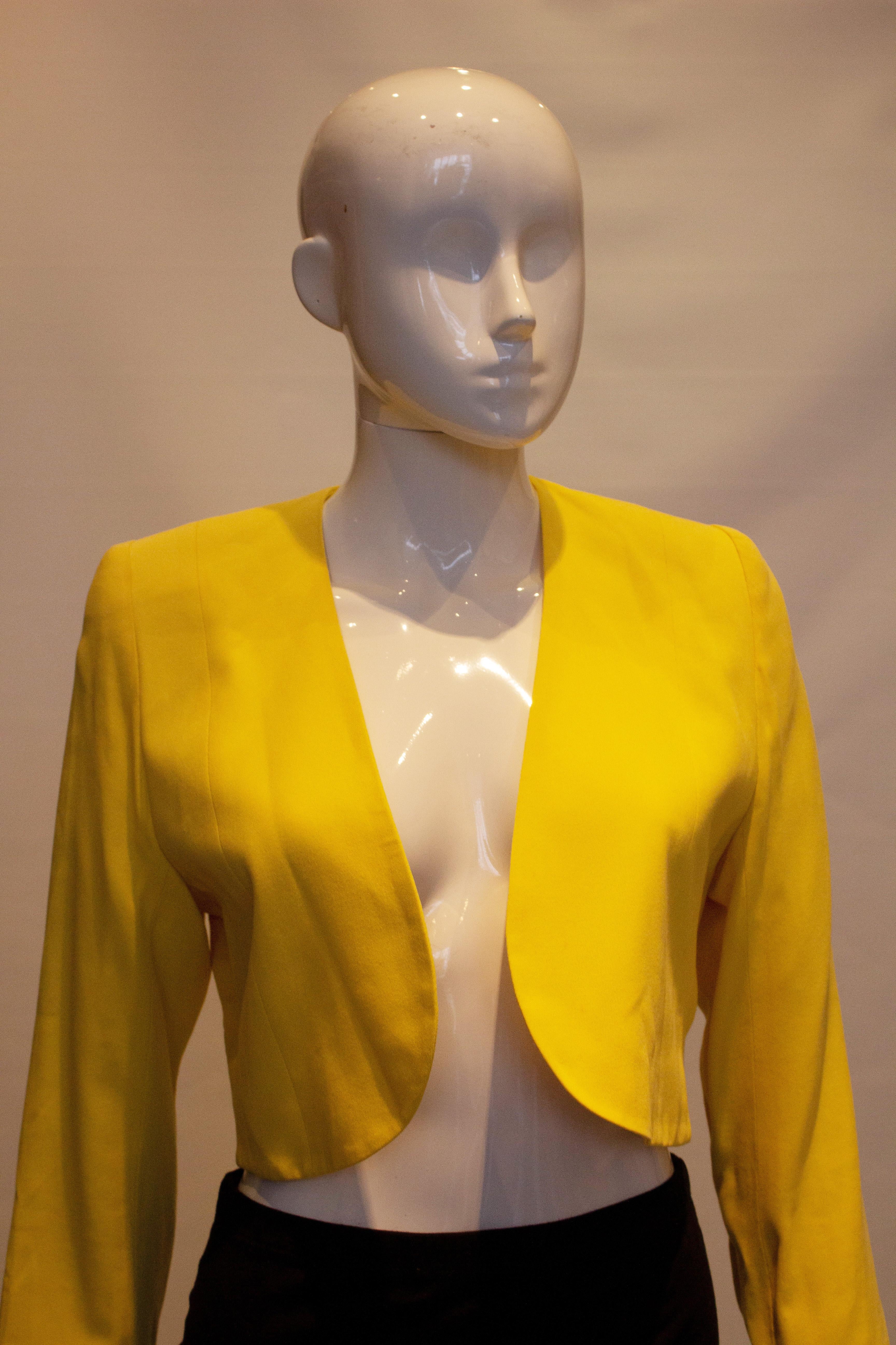 Women's Vintage Escada Yellow Bolero