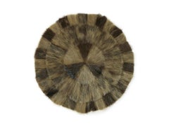 Salvamanteles vintage de piel de esquimal / inuit - Etiqueta original - Canadá - Años 50 aproximadamente