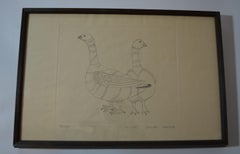 Vintage Eskimo Inuit Print Ptarmigan Kananginak Pootoogook Cape Dorset