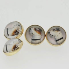Vintage Essex Crystal Dog Cufflinks