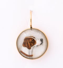 Vintage Essex Crystal Earrings of Pheasant and Hunting Dog
