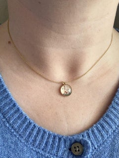 Vintage Essex Crystal Pendant 14K Yellow Gold