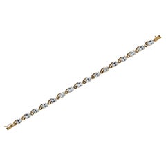 Bracelet tennis vintage d'aigue-marine de 12 carats