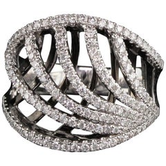 Used Estate 14 Karat White Gold Diamond Ring