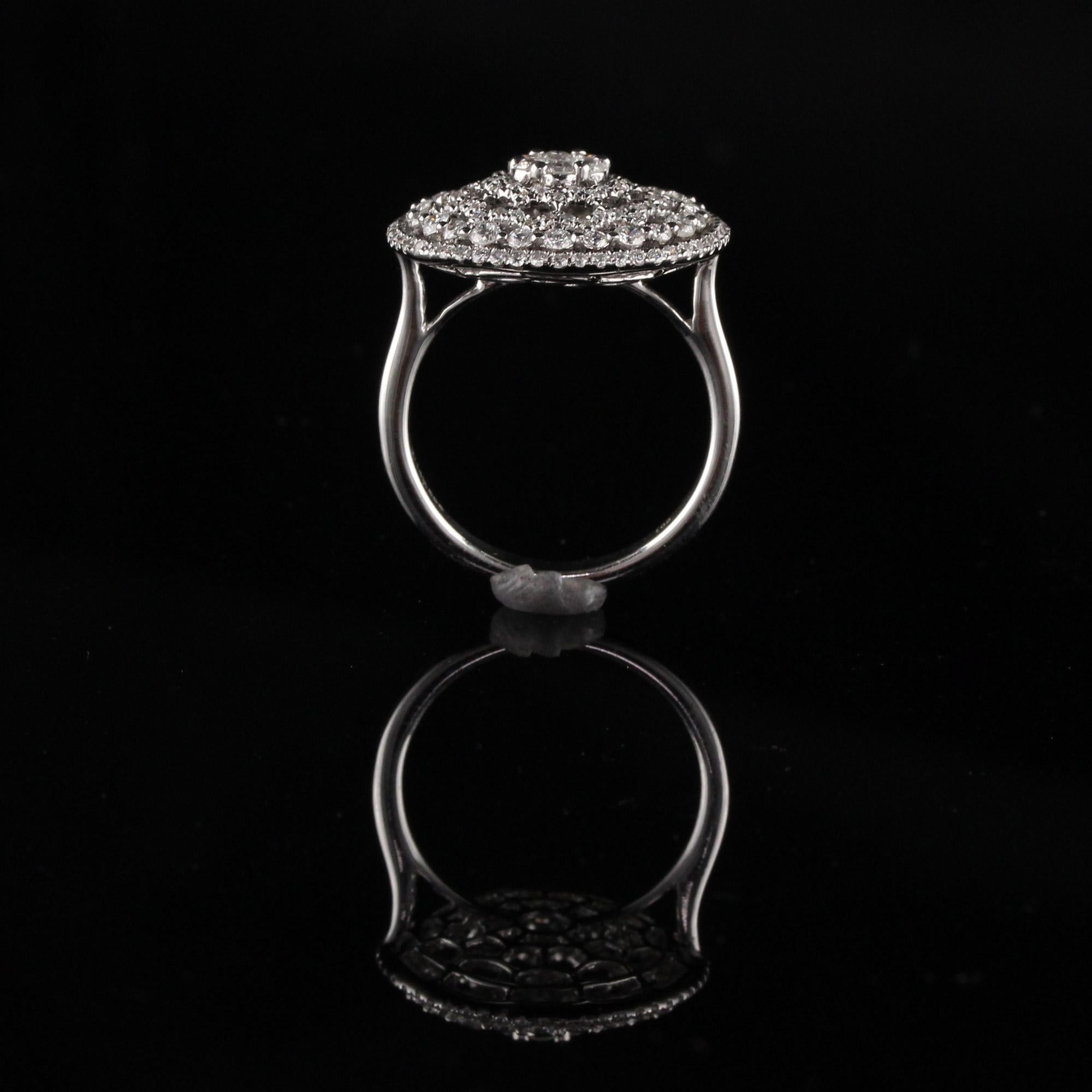 Women's Vintage Estate 14 Karat White Gold Diamond Ring For Sale