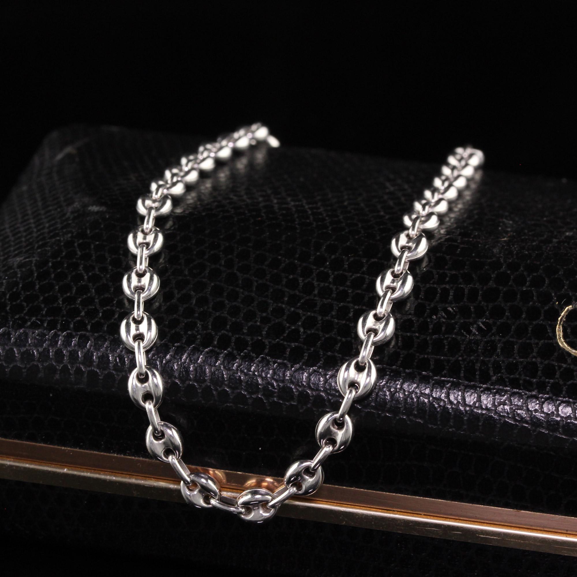Bracelet vintage de style Gucci en or blanc 14 carats (succession) Pour femmes en vente