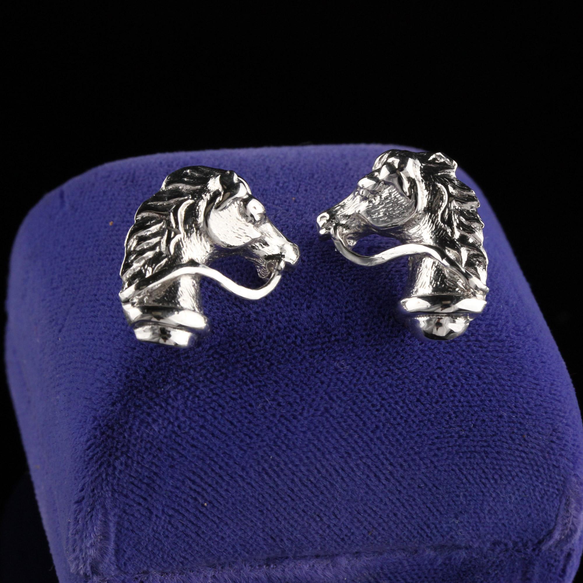 14k gold horse earrings