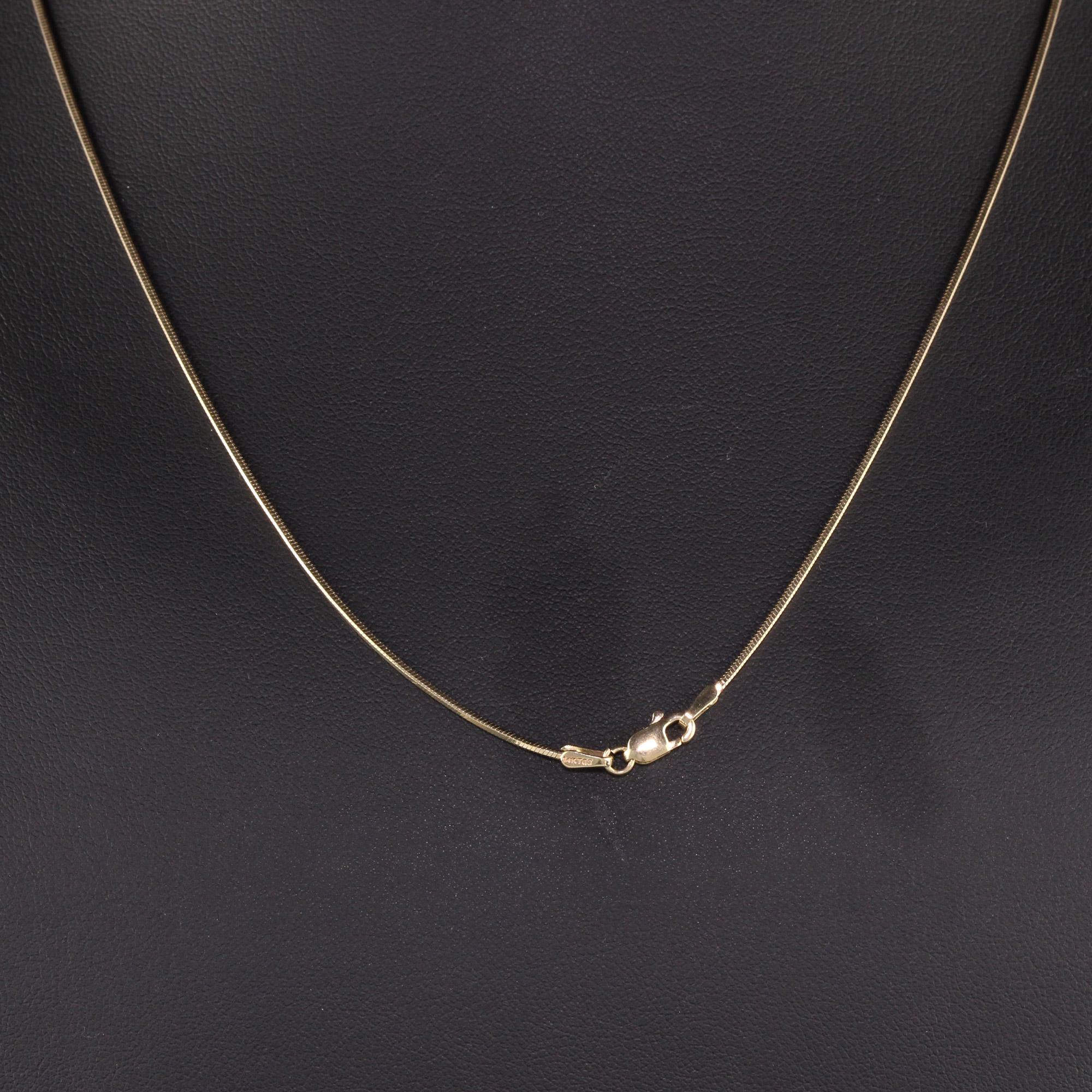 Vintage Estate 14K Yellow Gold Snake Chain, 18 Inches 2
