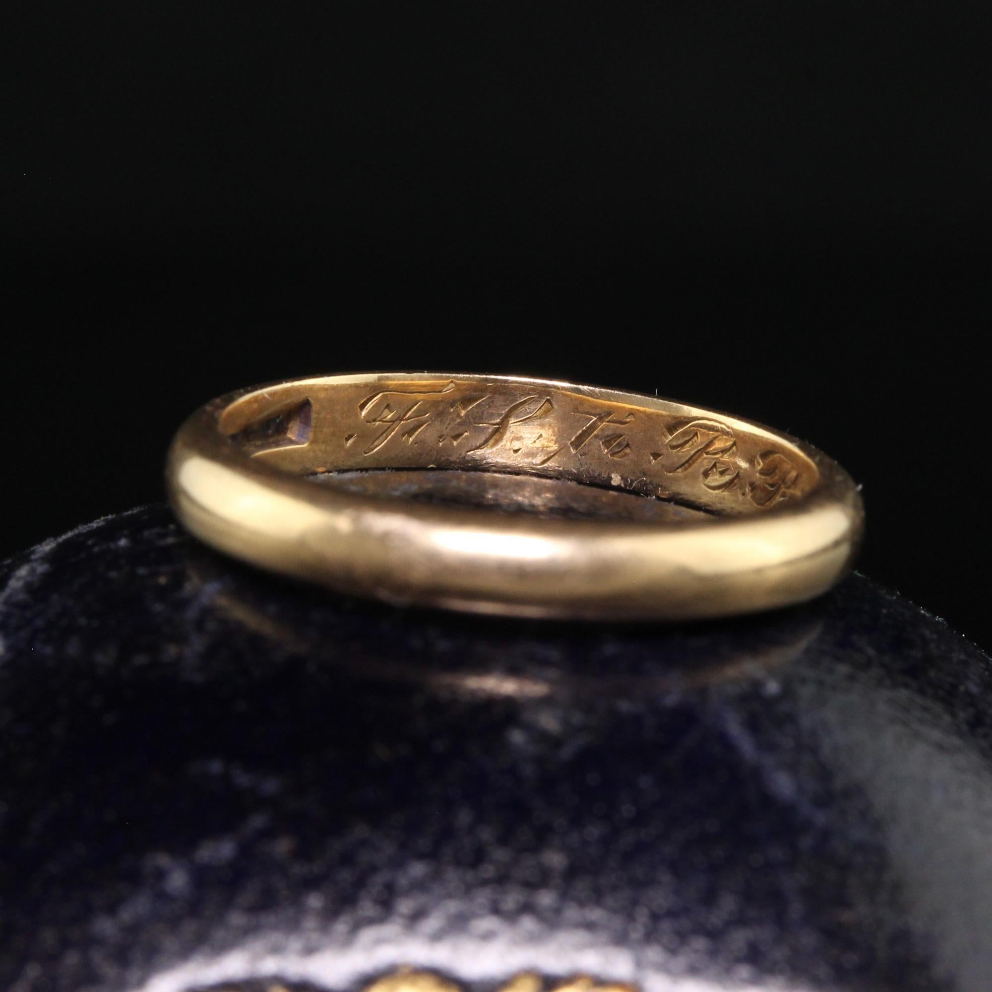 Women's Vintage Estate 14K Yellow Gold Classic Wedding Band - Size 6