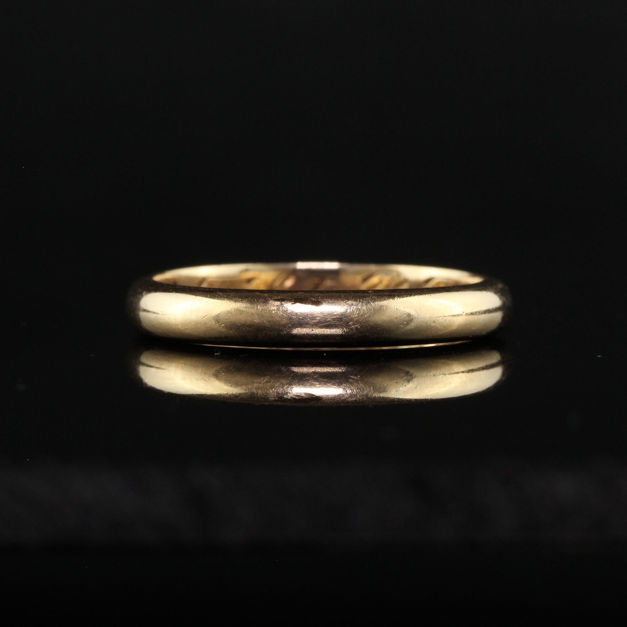 Vintage Estate 14K Yellow Gold Classic Wedding Band - Size 6 2