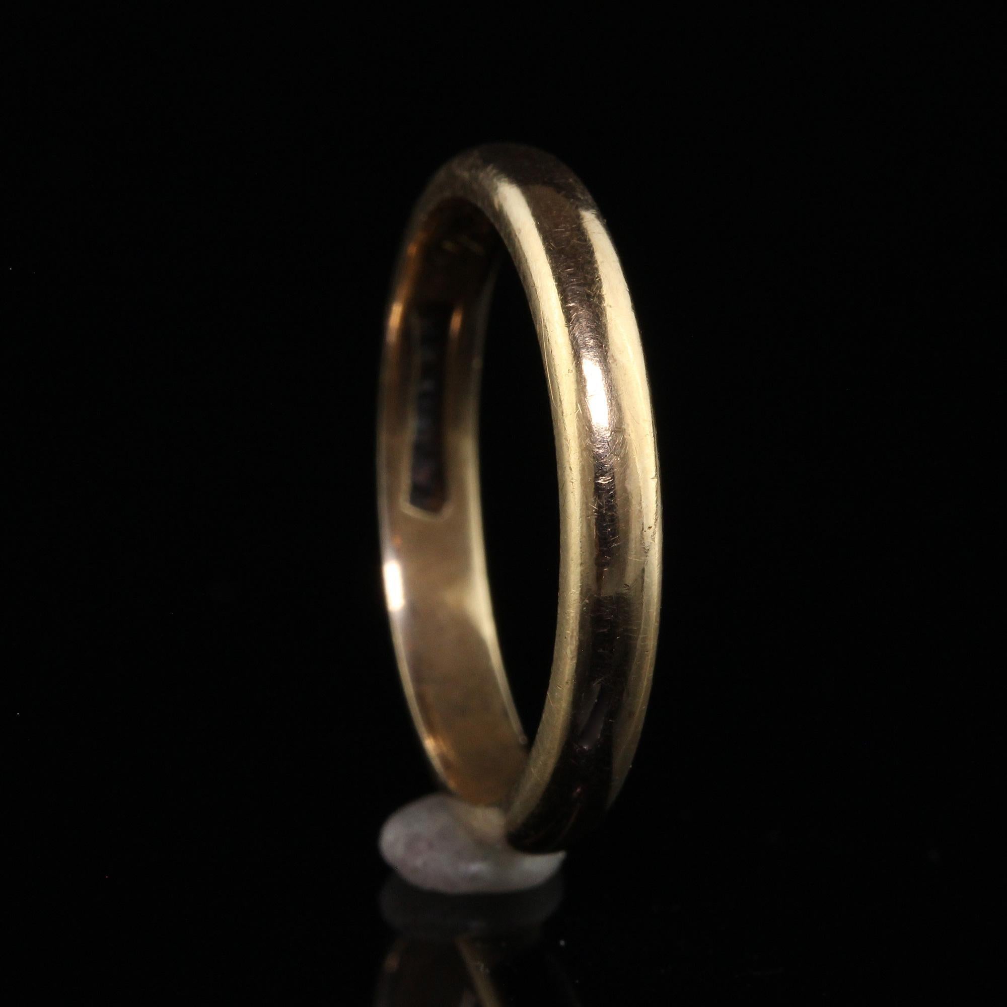 Vintage Estate 14K Yellow Gold Classic Wedding Band - Size 6 3