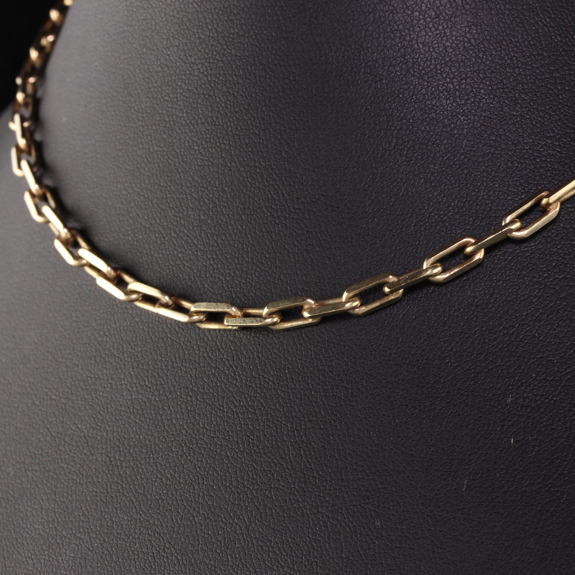 Vintage Estate 14K Yellow Gold Link Chain / Watch Fob 2