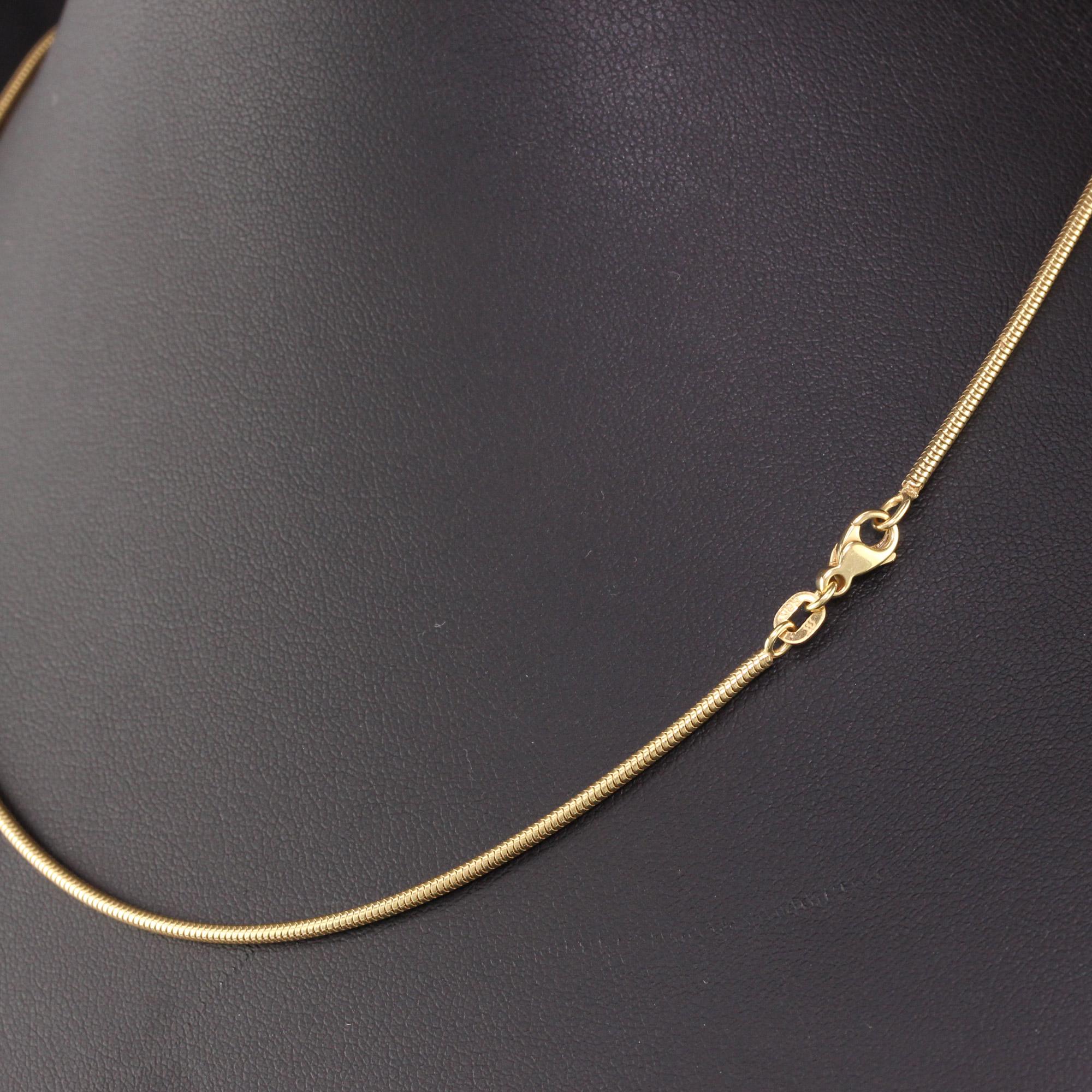 Vintage Estate 14K Yellow Gold Snake Chain In Good Condition In Great Neck, NY