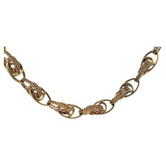 Vintage Estate - Collana a maglie larghe in oro giallo 14K - 26 pollici