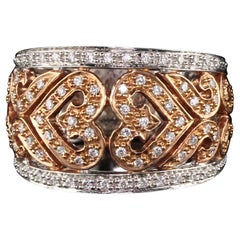 Vintage Estate 18 Karat Two-Tone Gold Diamond Ring